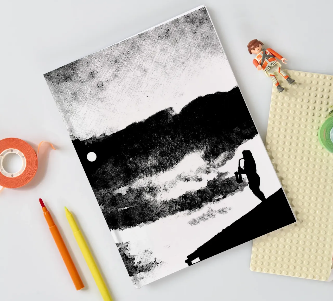 The sax and the moon notebook by Massimo Frascogna
