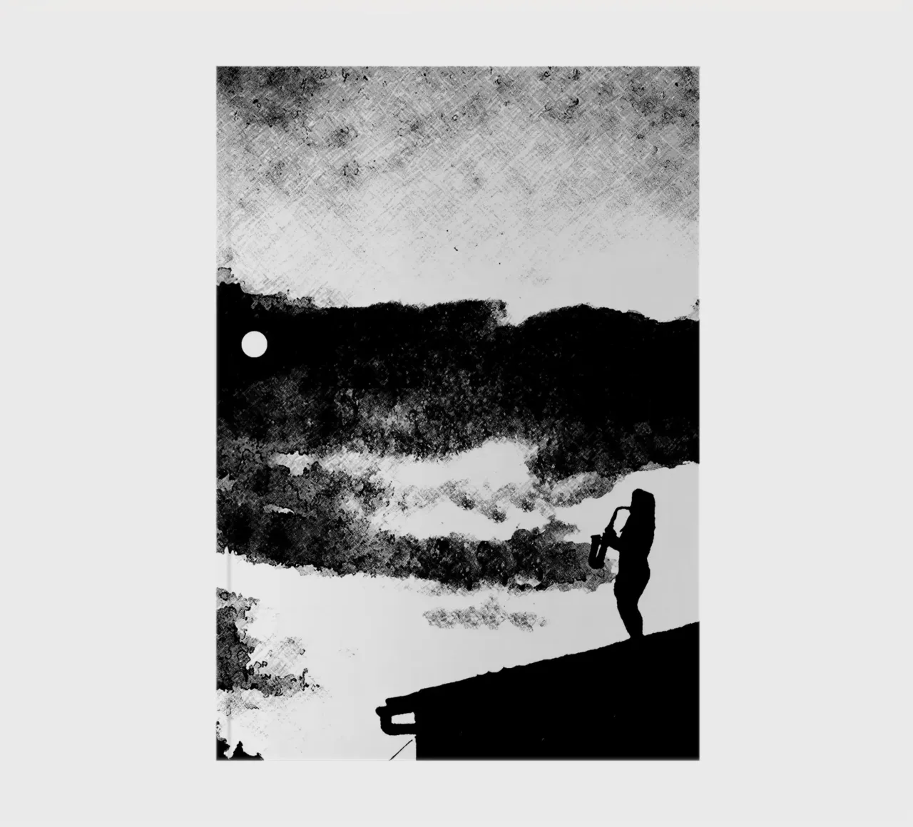 The sax and the moon notebook by Massimo Frascogna