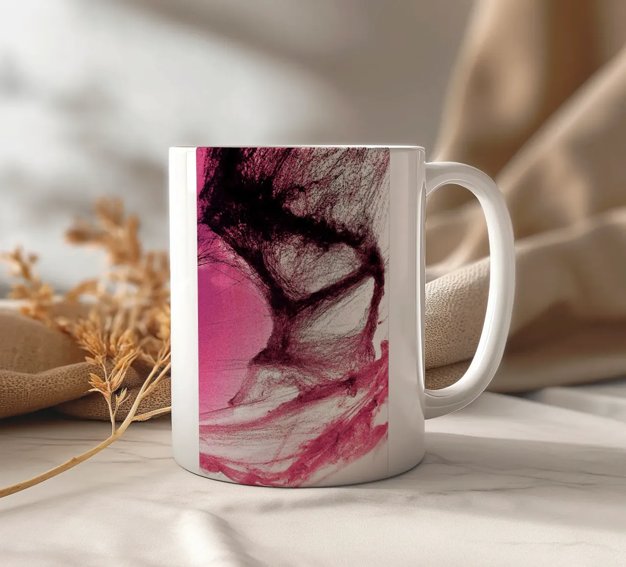 Rosa e nero tazza in ceramica da Massimo Frascogna