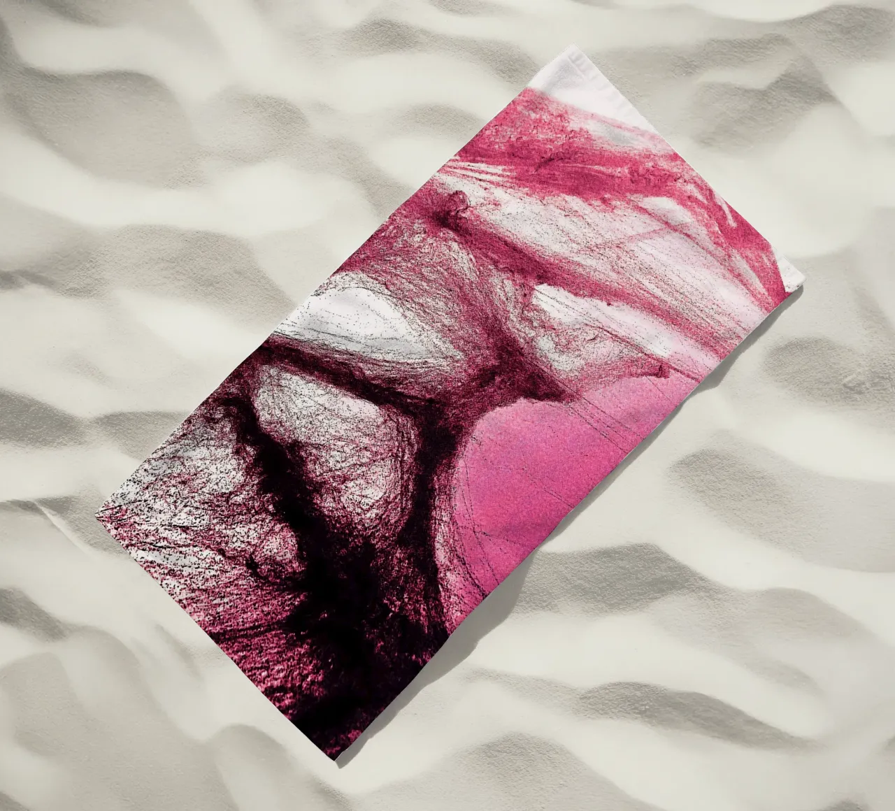 Rosa e nero telo mare da Massimo Frascogna