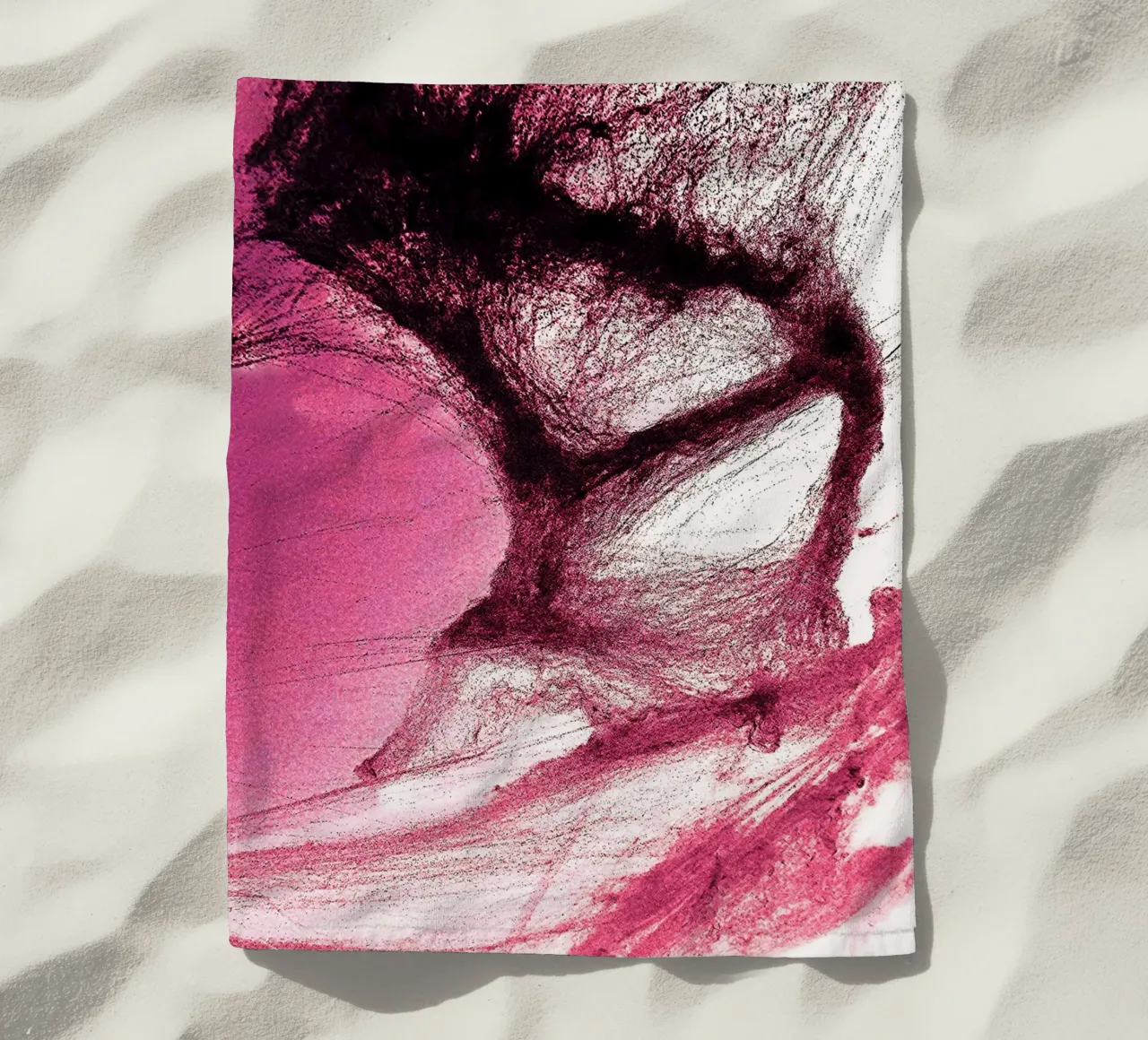 Rosa e nero telo mare da Massimo Frascogna