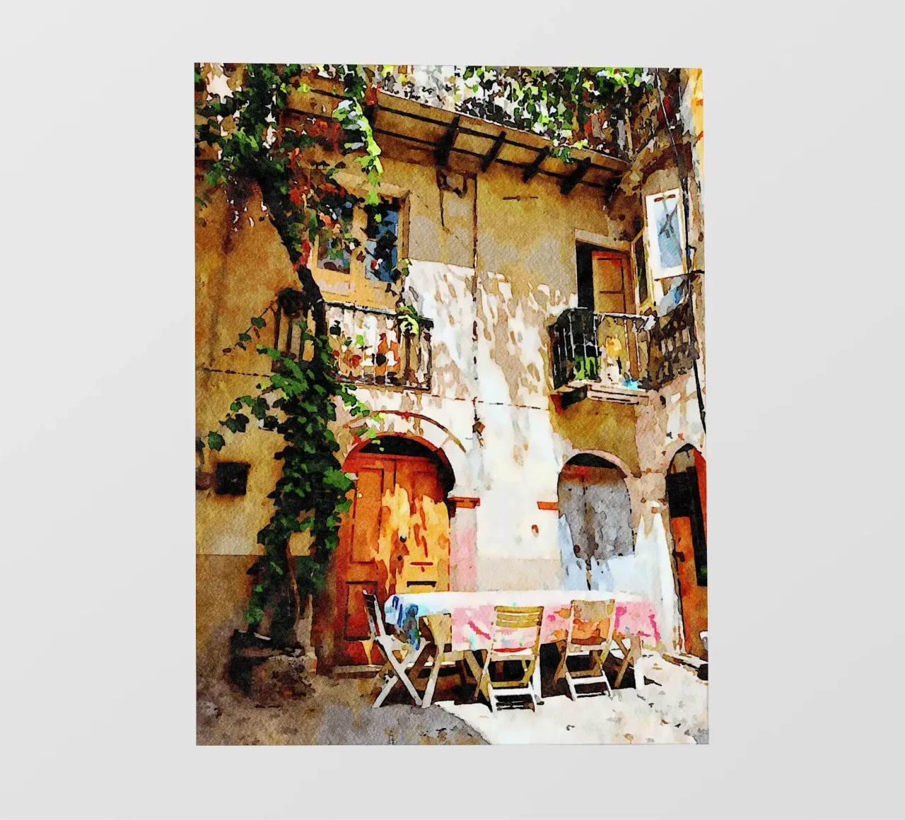 Cortile italiano pellicola backlit da Massimo Frascogna