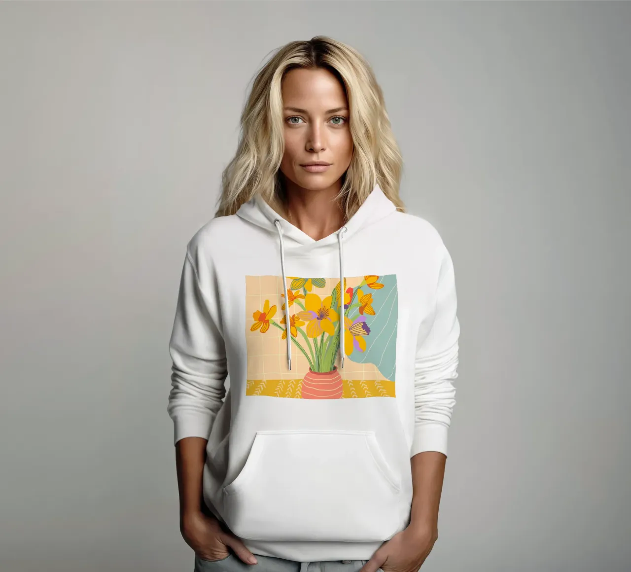 Daffodils felpa con cappuccio da GigiRosado