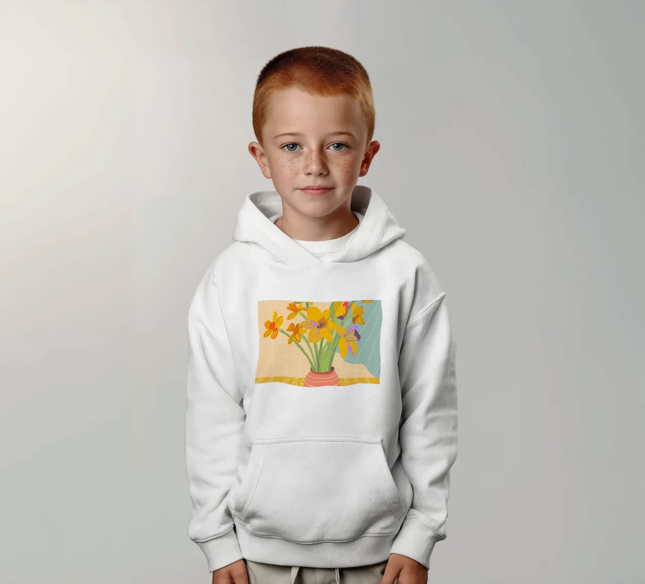 Daffodils felpa bambino con cappuccio da GigiRosado
