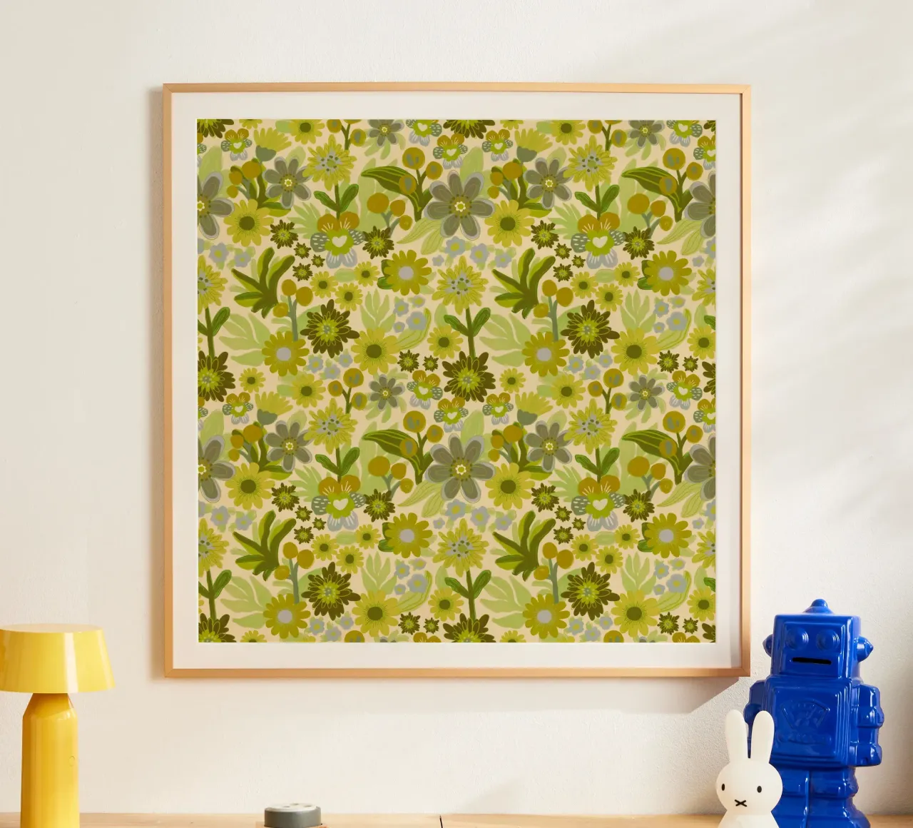 Flower power poster con telaio in alluminio da GigiRosado