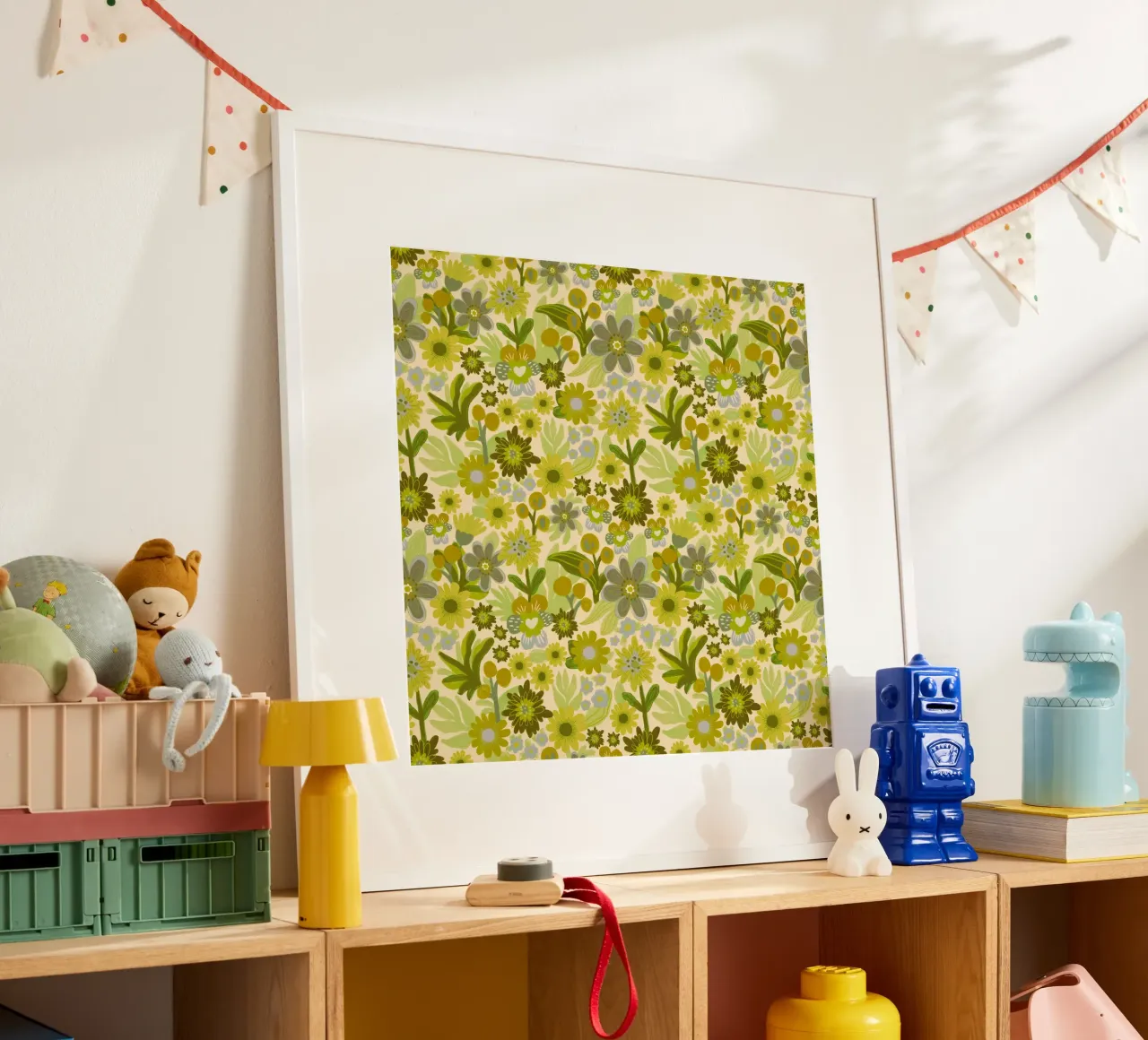 Flower power poster con telaio in alluminio da GigiRosado