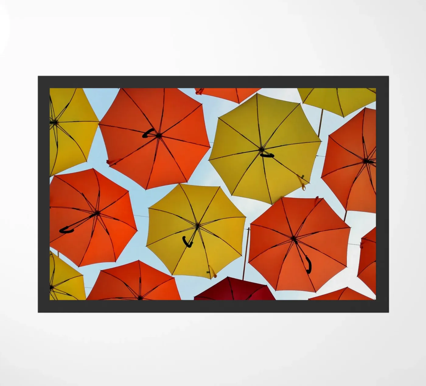 Ombrelli aperti zerbino da Massimo Frascogna