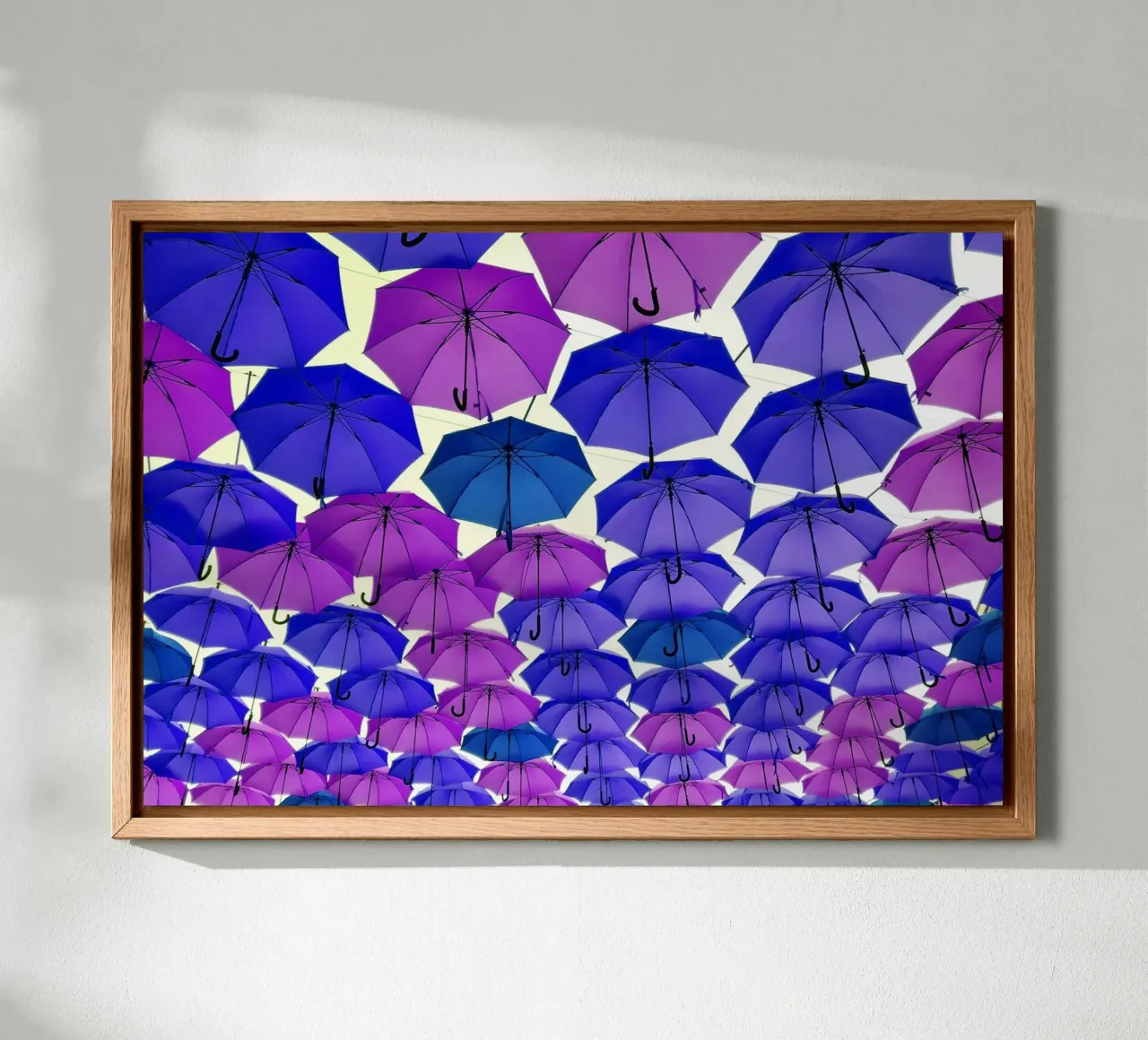 Open paraplu's canvas met Baklijst van Massimo Frascogna