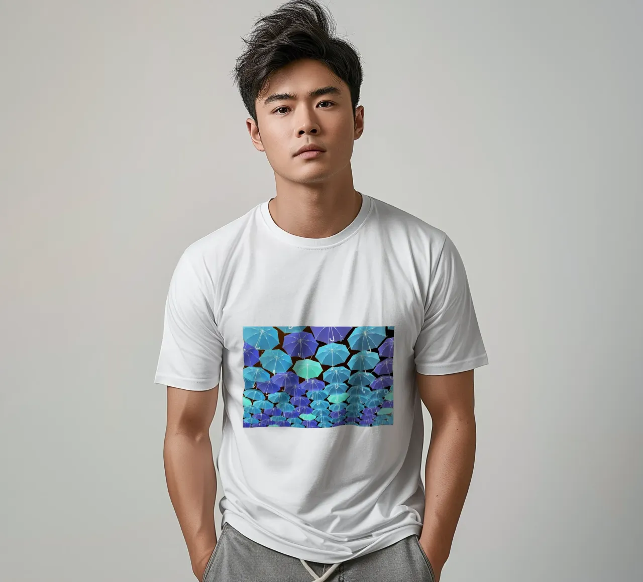 Ombrelli aperti t-shirt da Massimo Frascogna