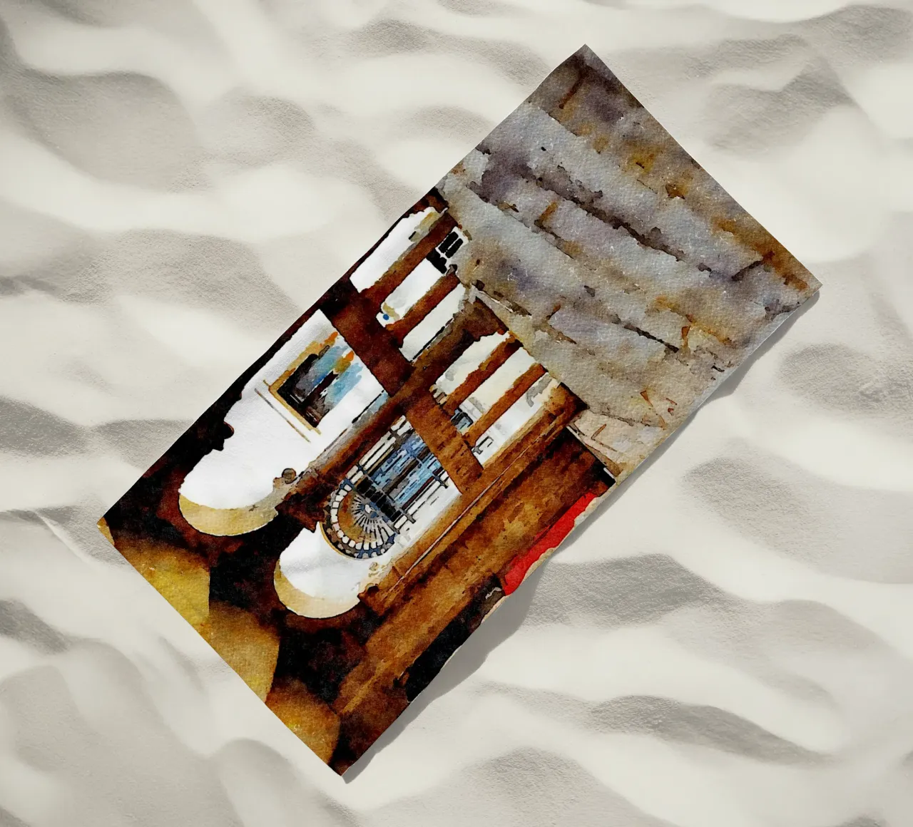 Venice beach towel by Massimo Frascogna