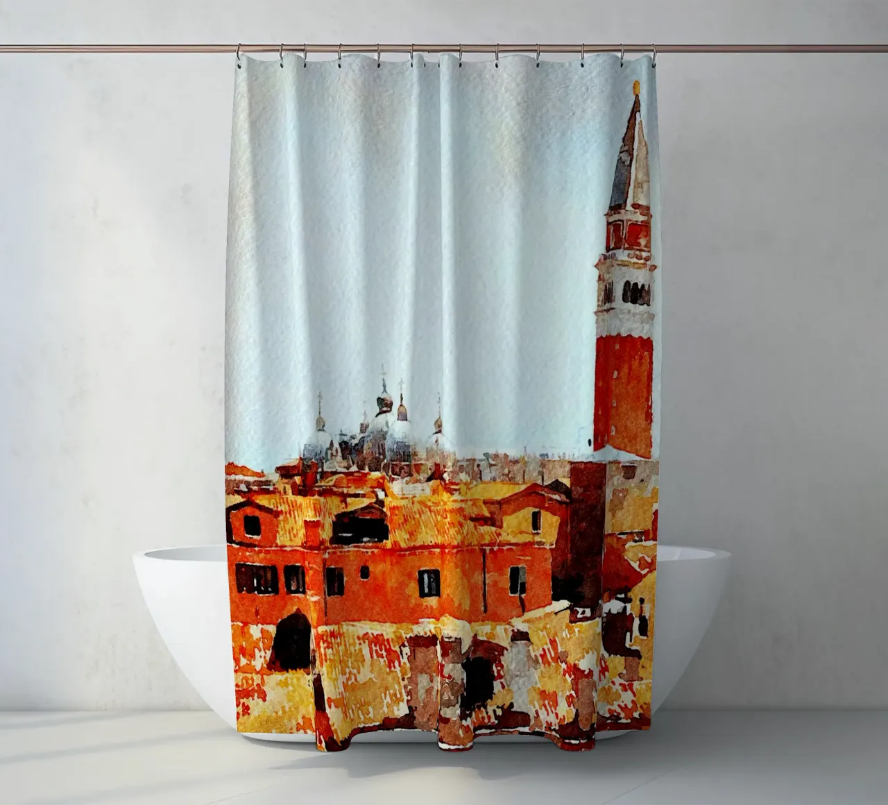 Venice shower curtain by Massimo Frascogna