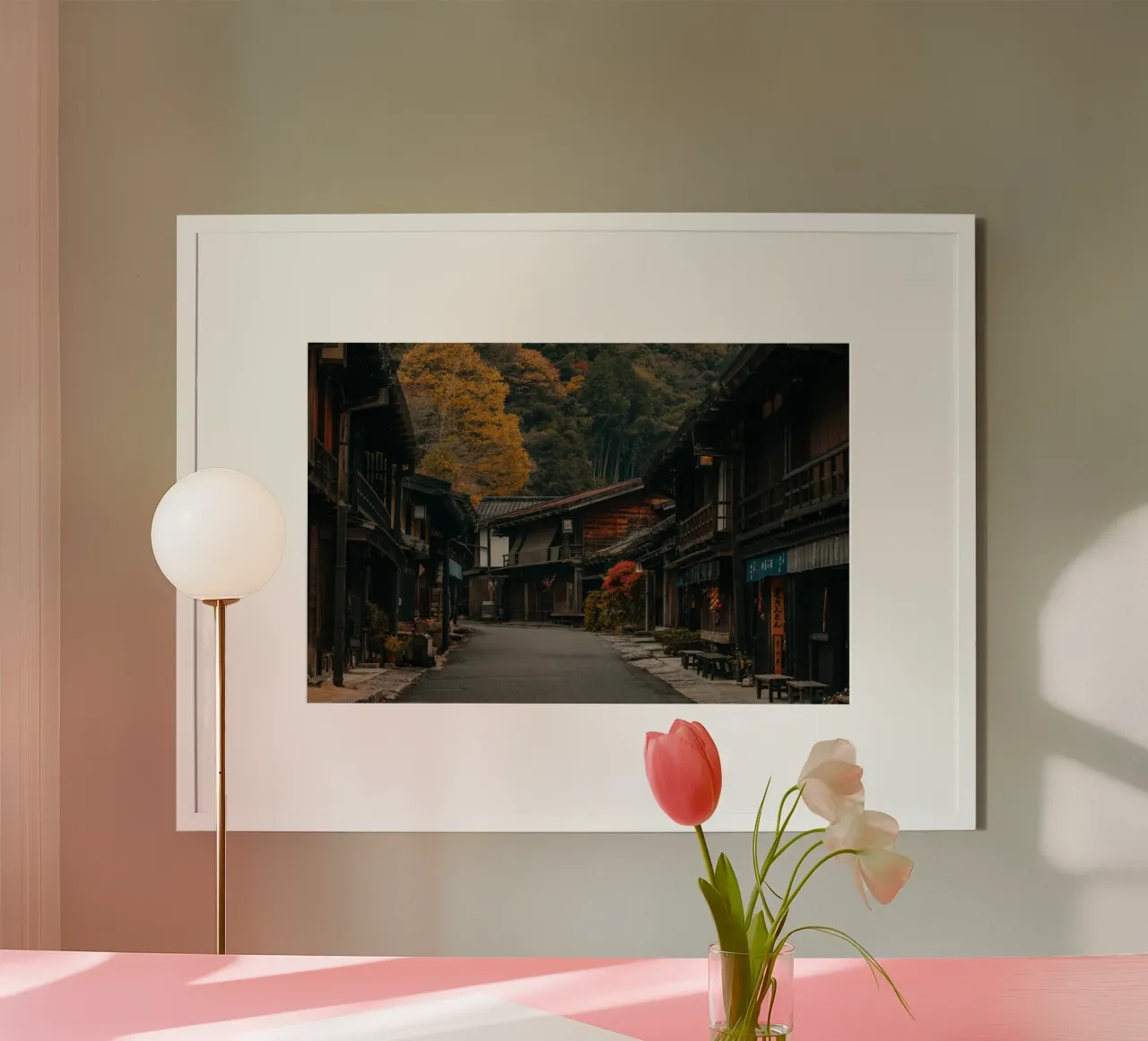 Giappone rurale - Città postale di Tsumago carta hahnemühle da Marcel Bisig