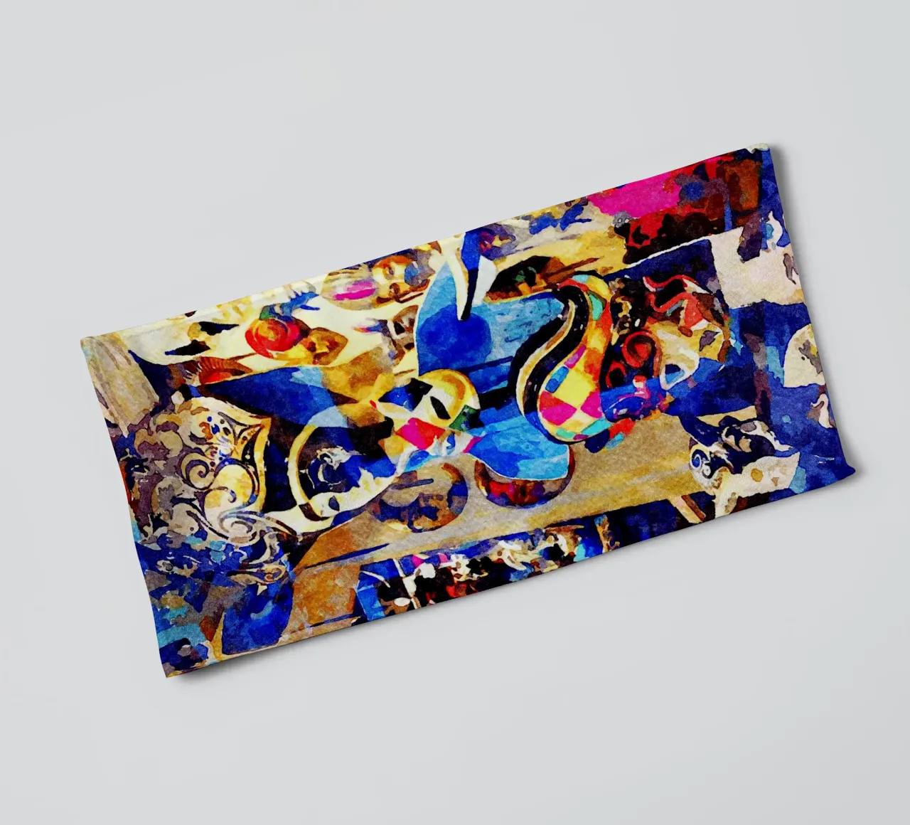 Masks towel by Massimo Frascogna