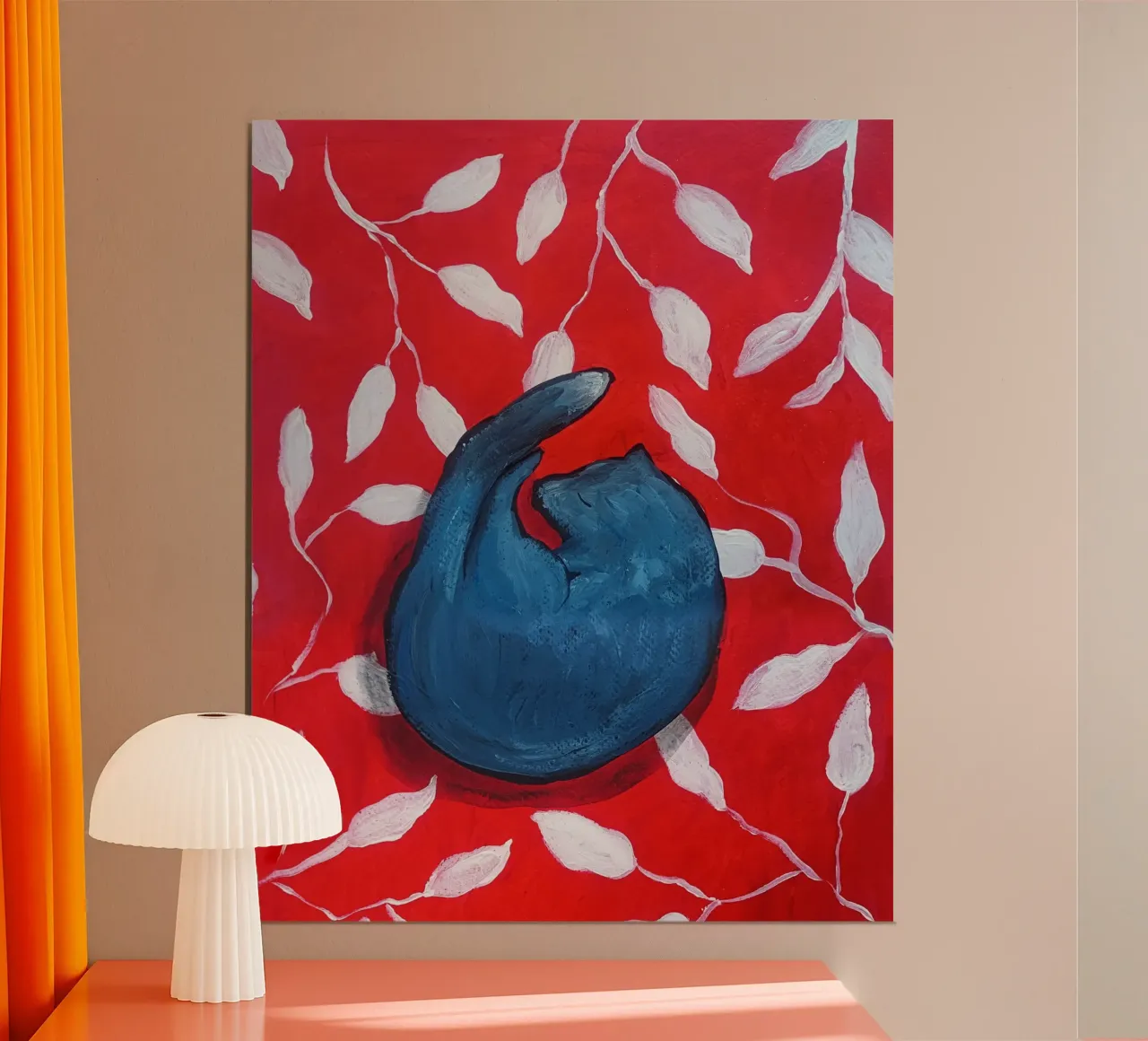 Feline Serenity poster con telaio in plastica da Indigo Rain