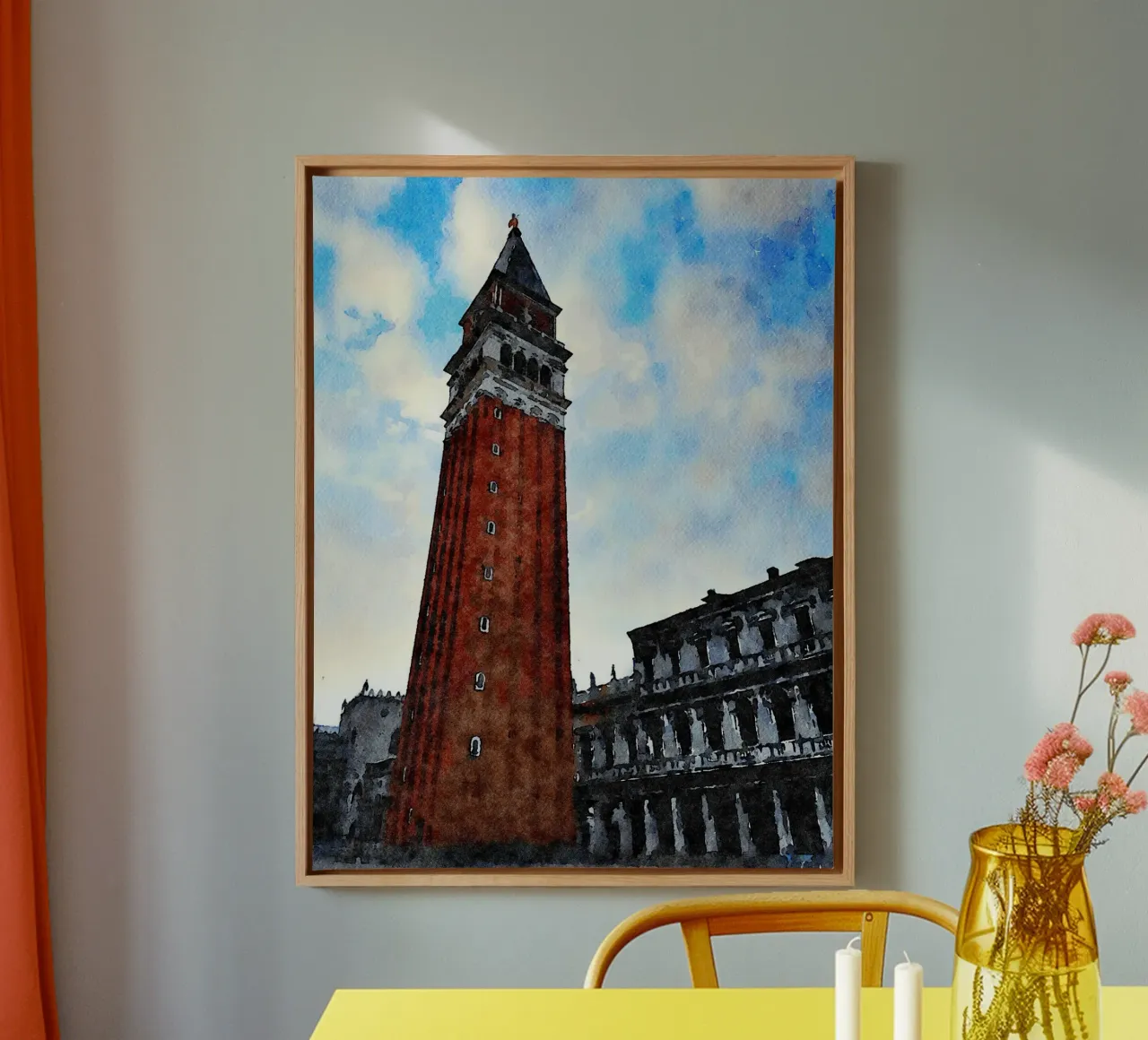 St Mark's canvas met Baklijst van Massimo Frascogna
