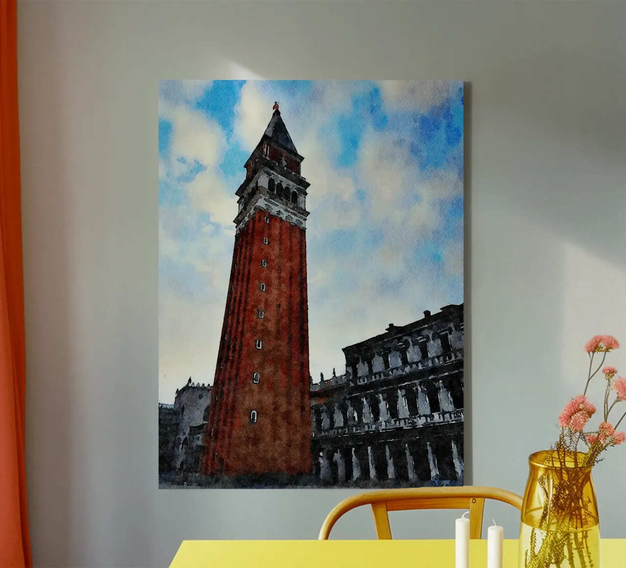 St Mark's canvas met Baklijst van Massimo Frascogna