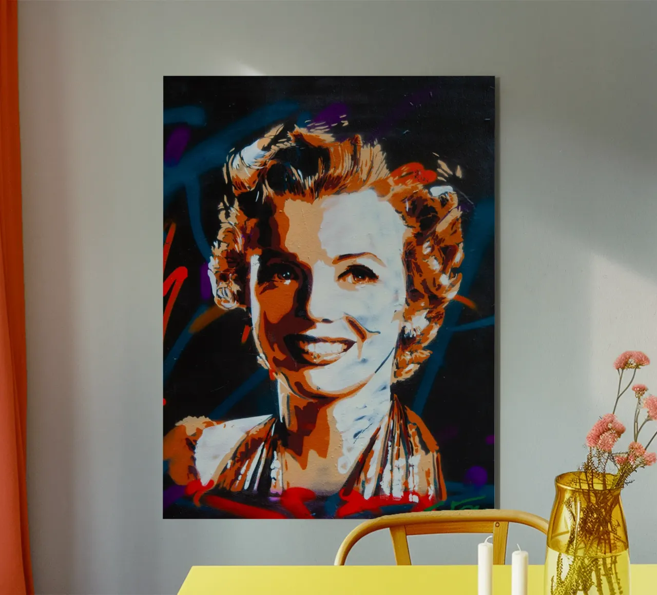 Marilyn aluminium-dibond van Flo Klein