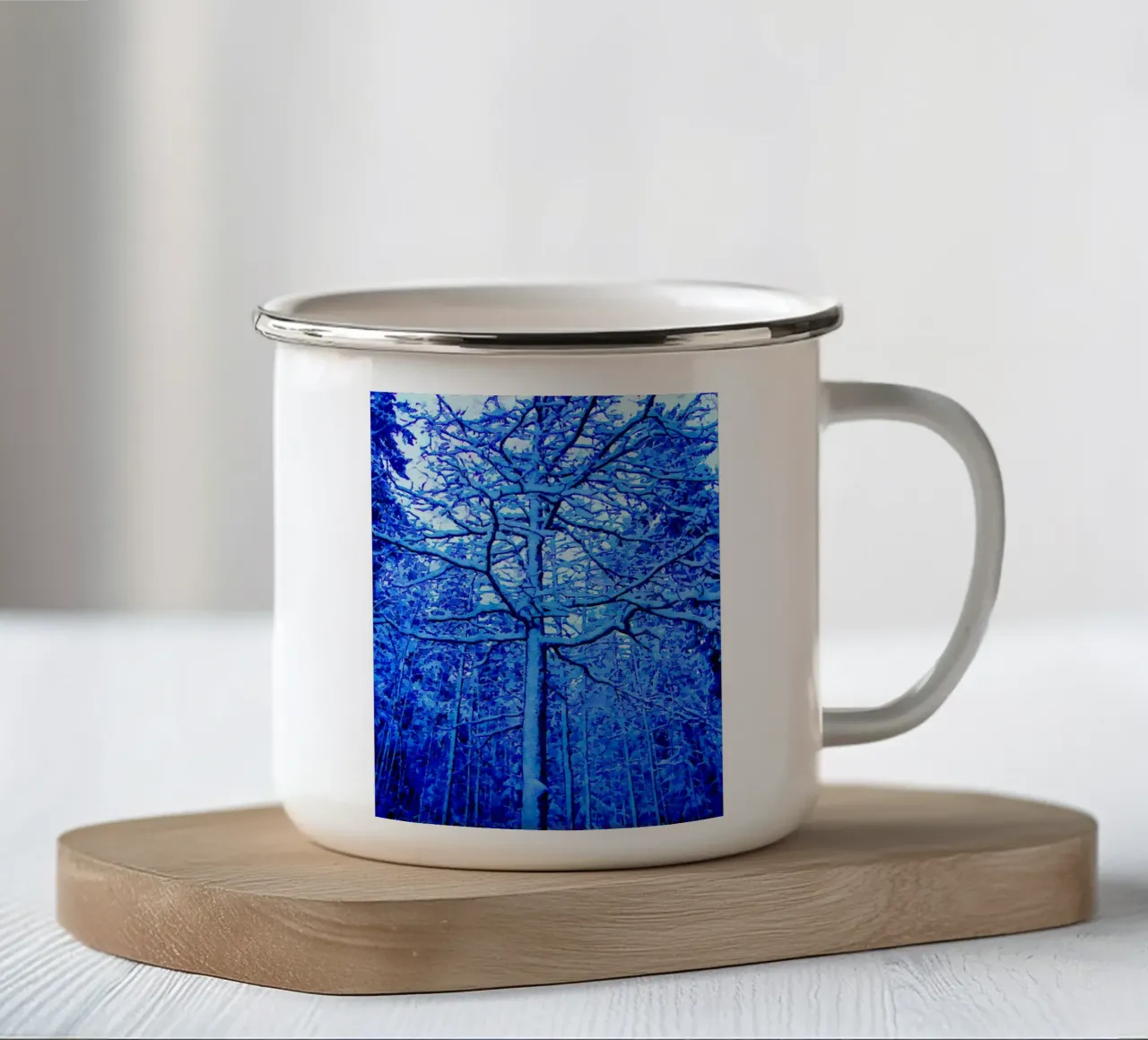 Albero invernale tazza in smalto da Massimo Frascogna