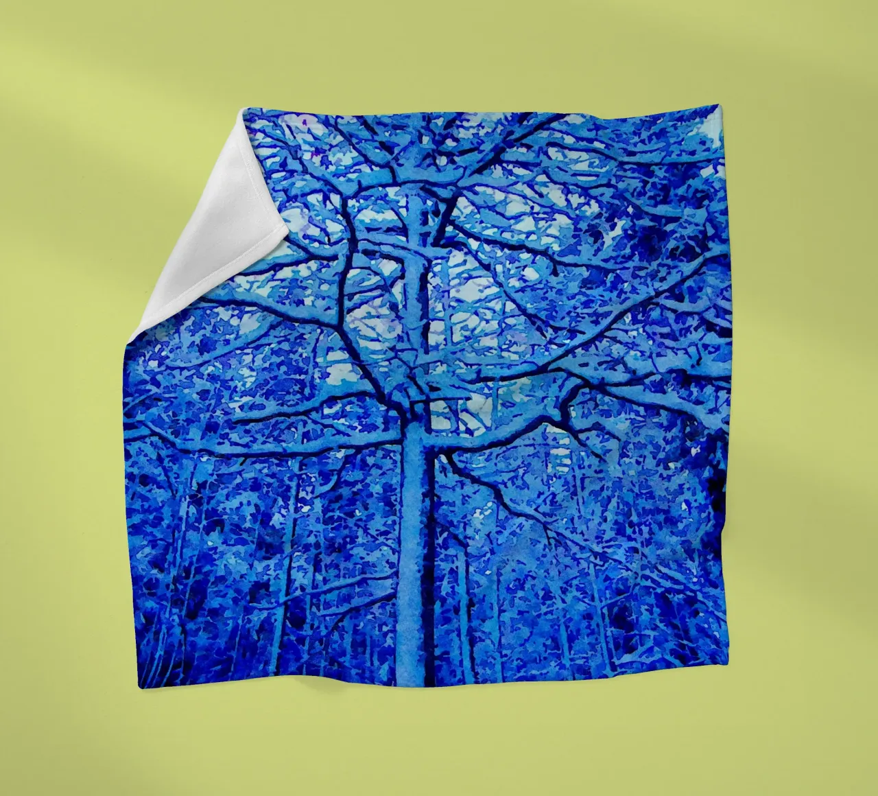 Winterbaum Fleecedecke von Massimo Frascogna