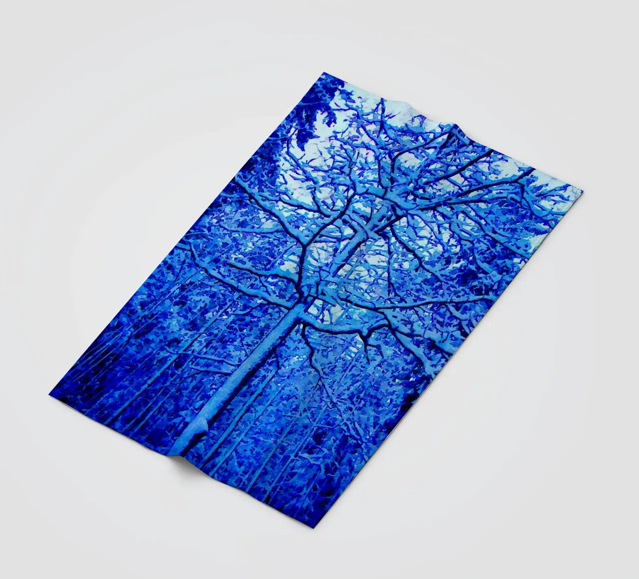 Winterbaum Fleecedecke von Massimo Frascogna