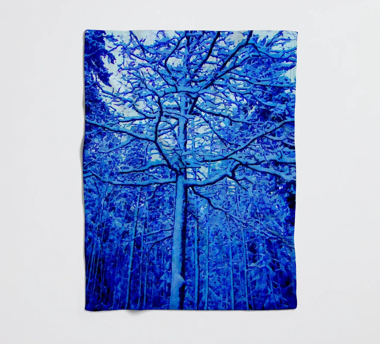 Winterbaum Fleecedecke von Massimo Frascogna
