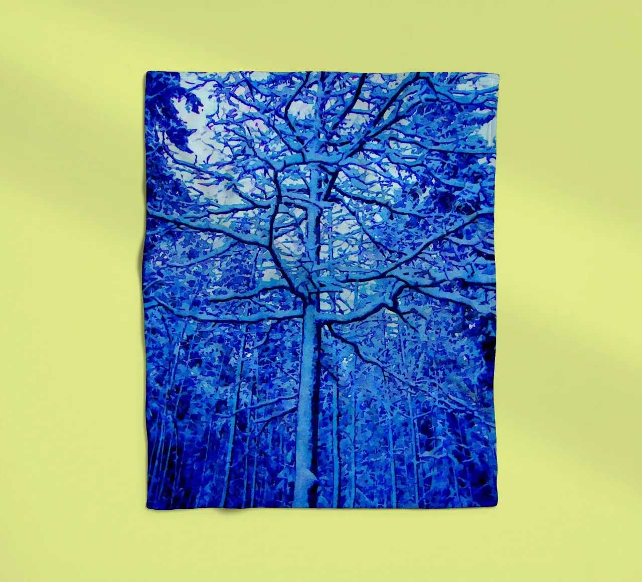Winterbaum Fleecedecke von Massimo Frascogna