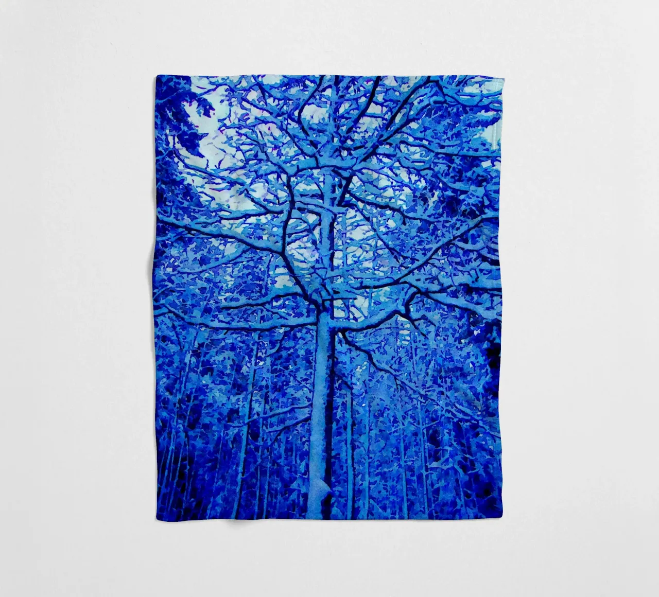 Winterbaum Fleecedecke von Massimo Frascogna