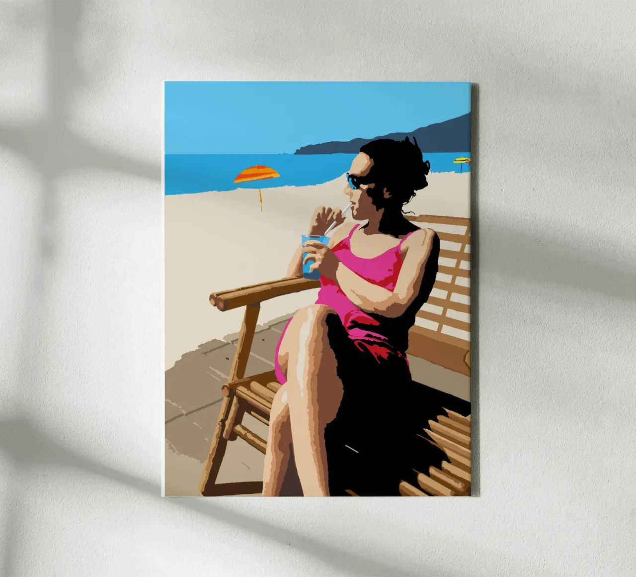 Zomervrouw canvas met Baklijst van Massimo Frascogna