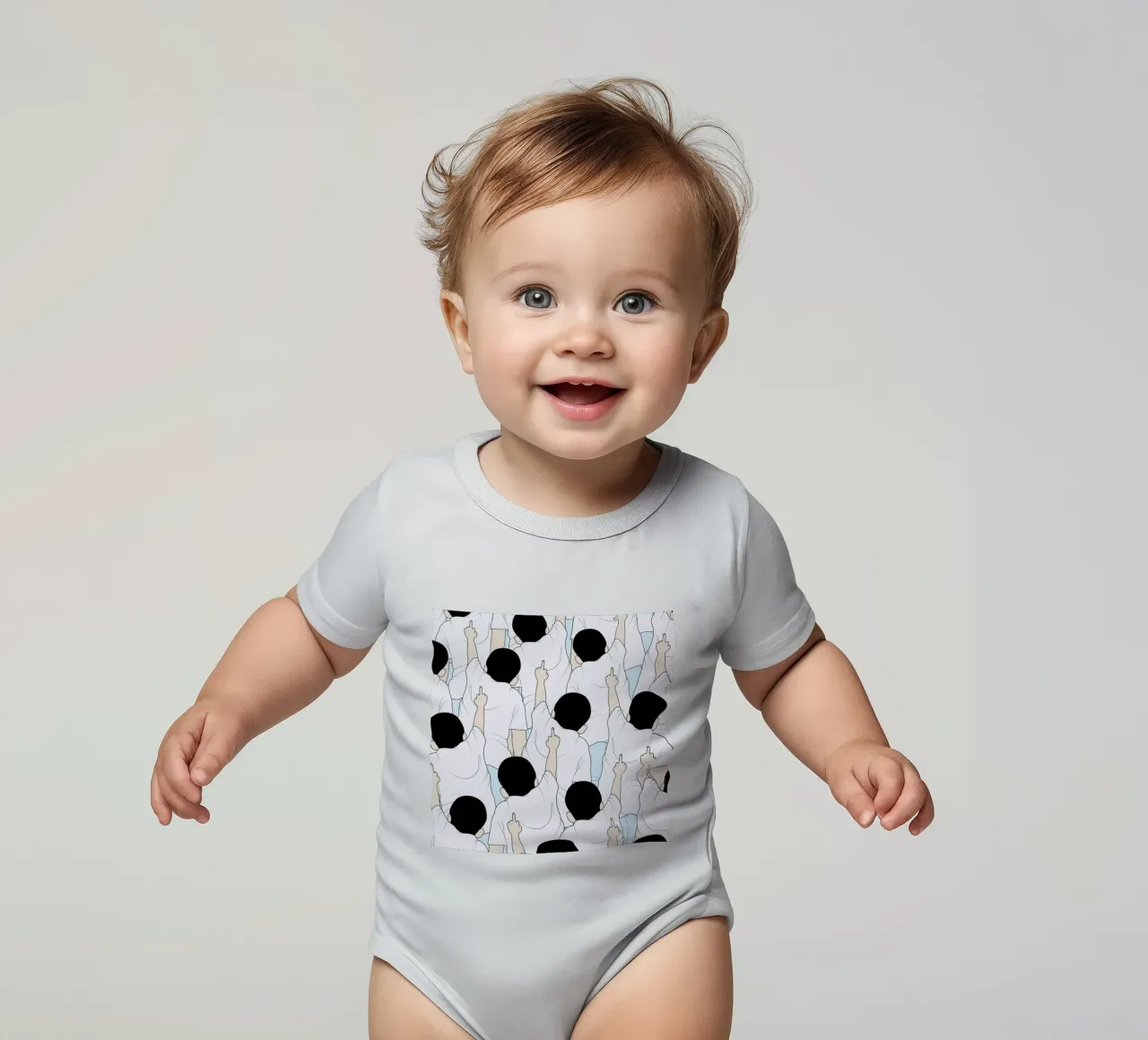 Protest short-sleeve baby romper by Ruei