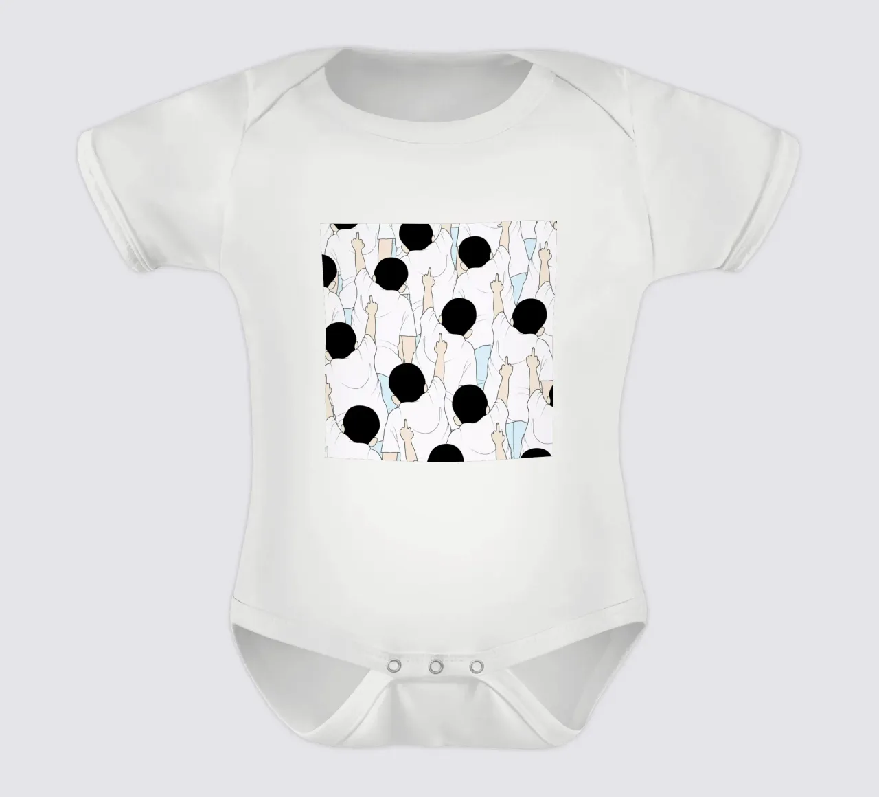 Protest short-sleeve baby romper by Ruei