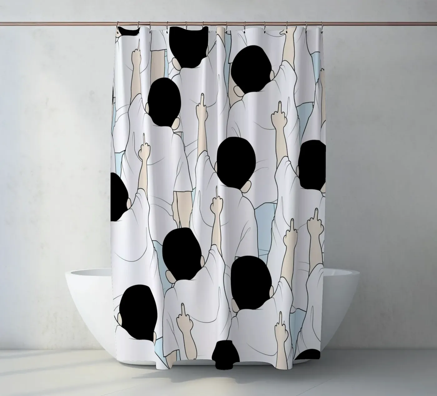 Protest douchegordijn van Ruei