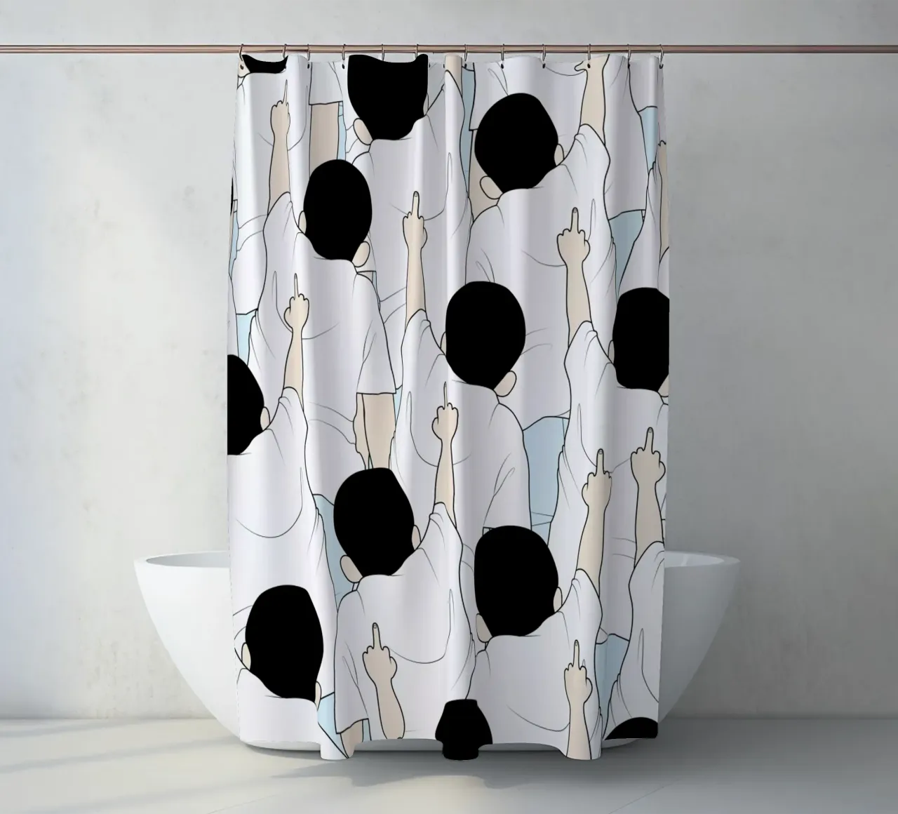 Protest douchegordijn van Ruei