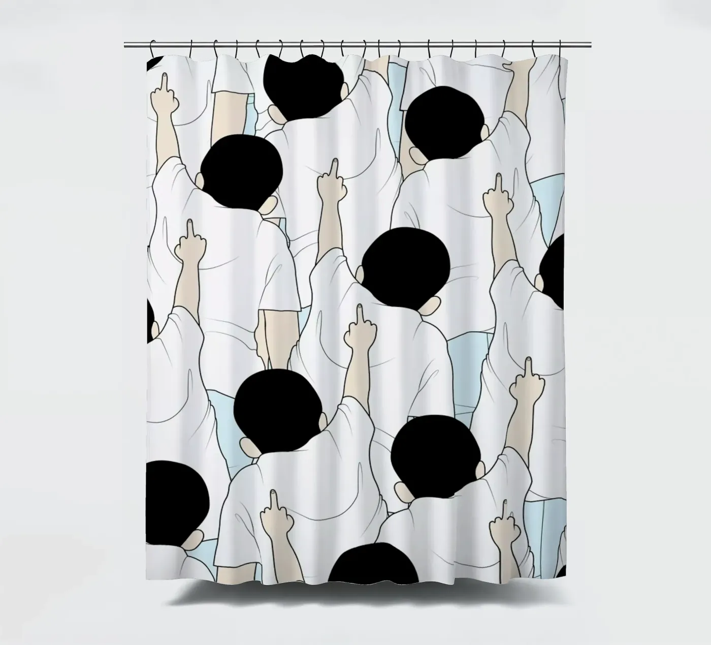 Protest douchegordijn van Ruei