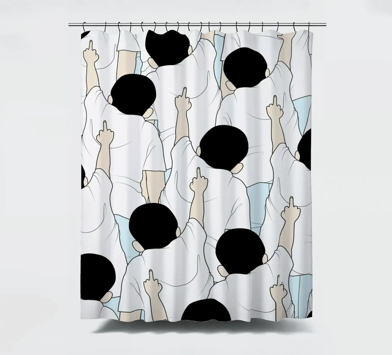 Protest douchegordijn van Ruei