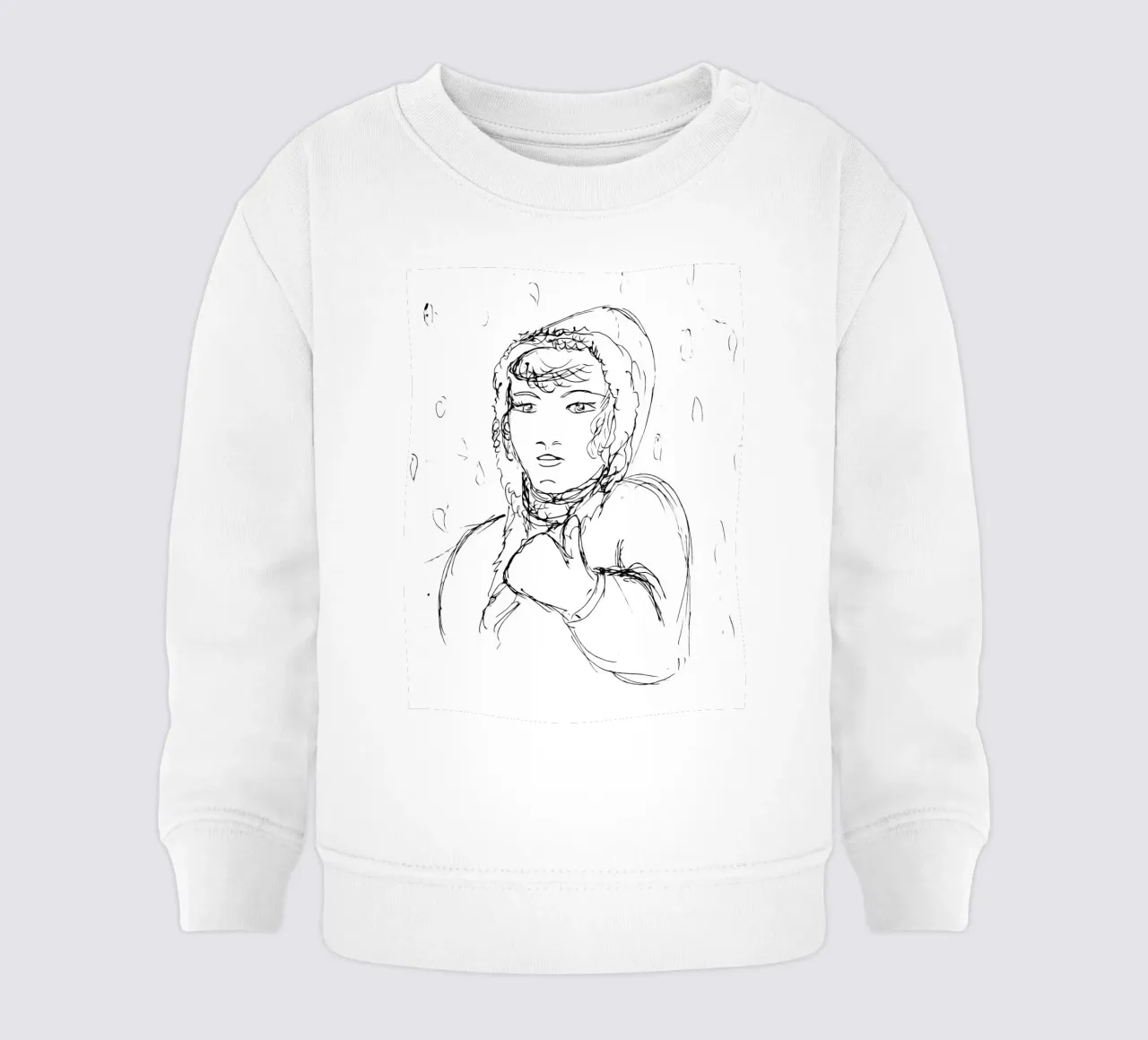 Ragazza d'inverno felpa neonato da Massimo Frascogna