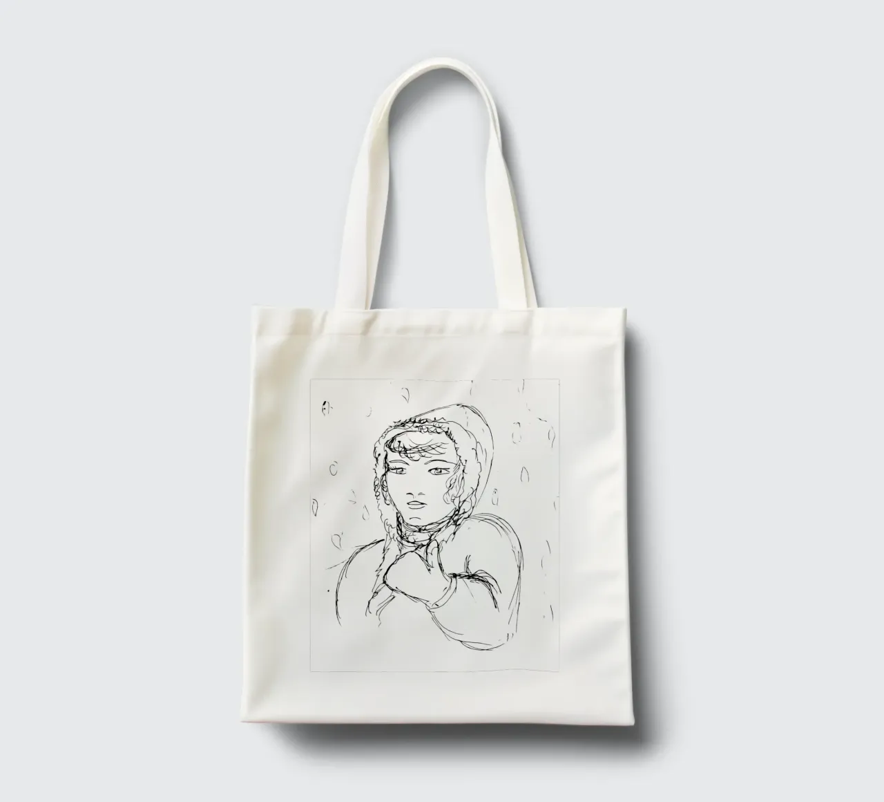 Ragazza d'inverno borsa in juta da Massimo Frascogna