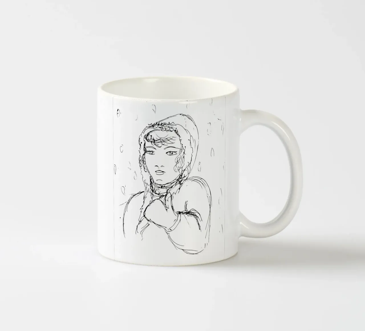 Ragazza d'inverno tazza in ceramica da Massimo Frascogna