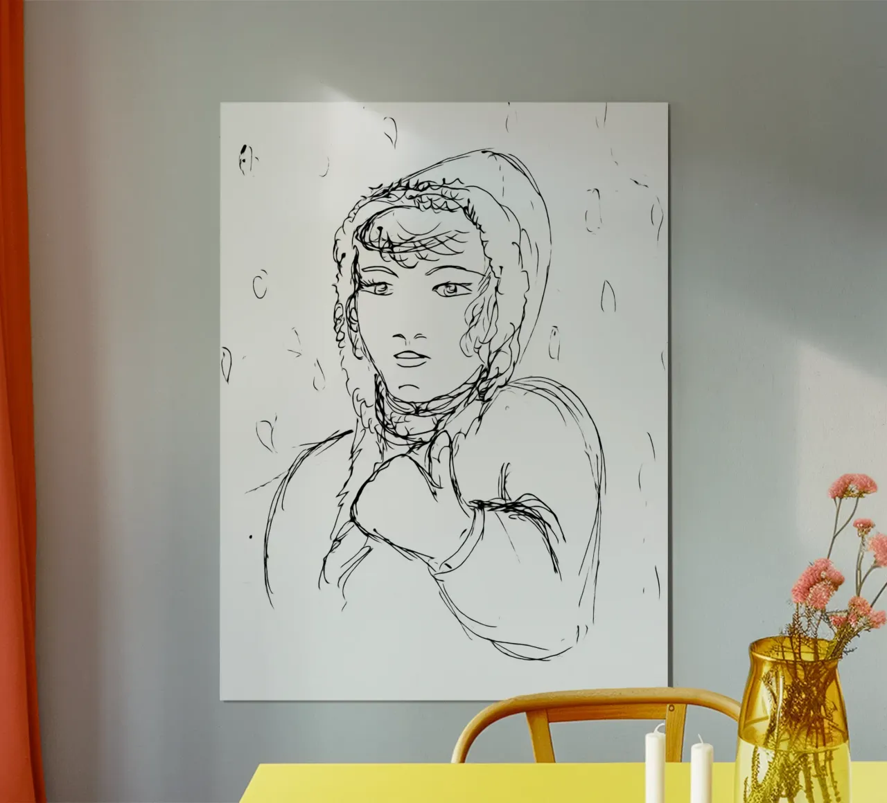 Ragazza d'inverno carta hahnemühle da Massimo Frascogna