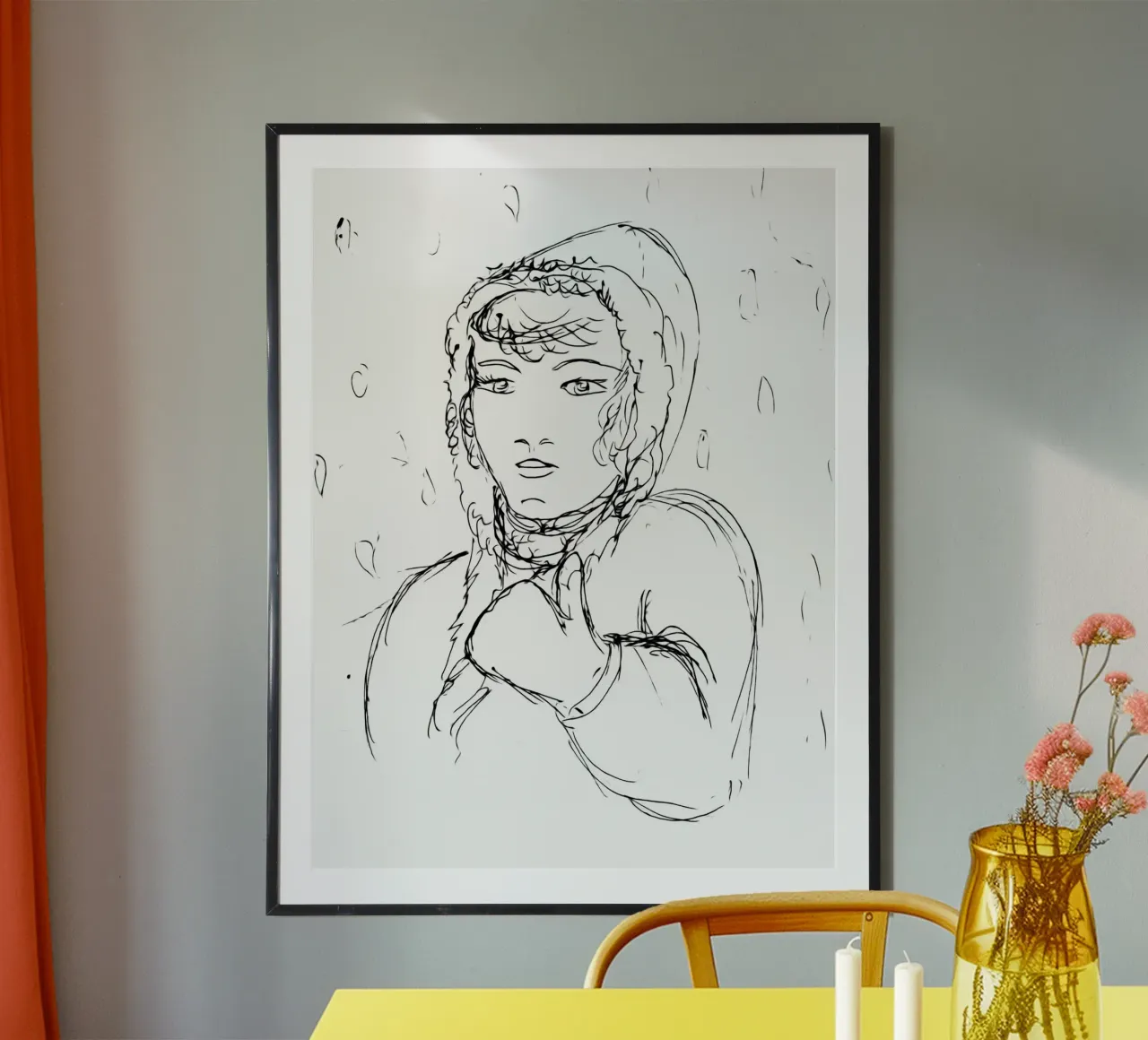 Ragazza d'inverno carta hahnemühle da Massimo Frascogna