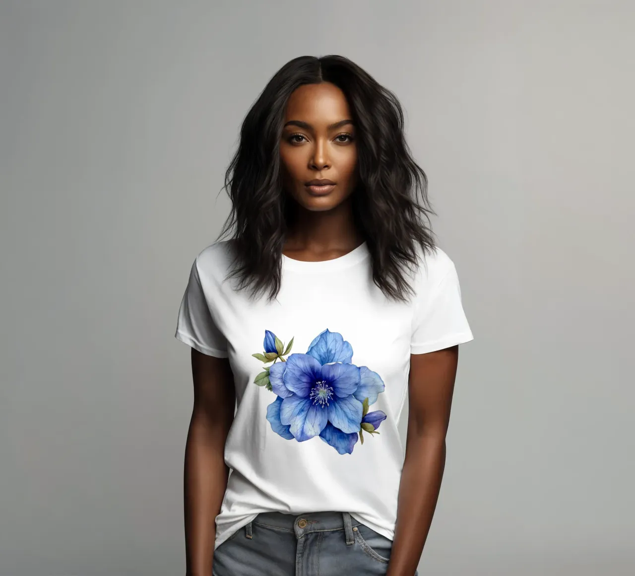 Bellflower 2 women's fitted t-shirt by Bold Blooms