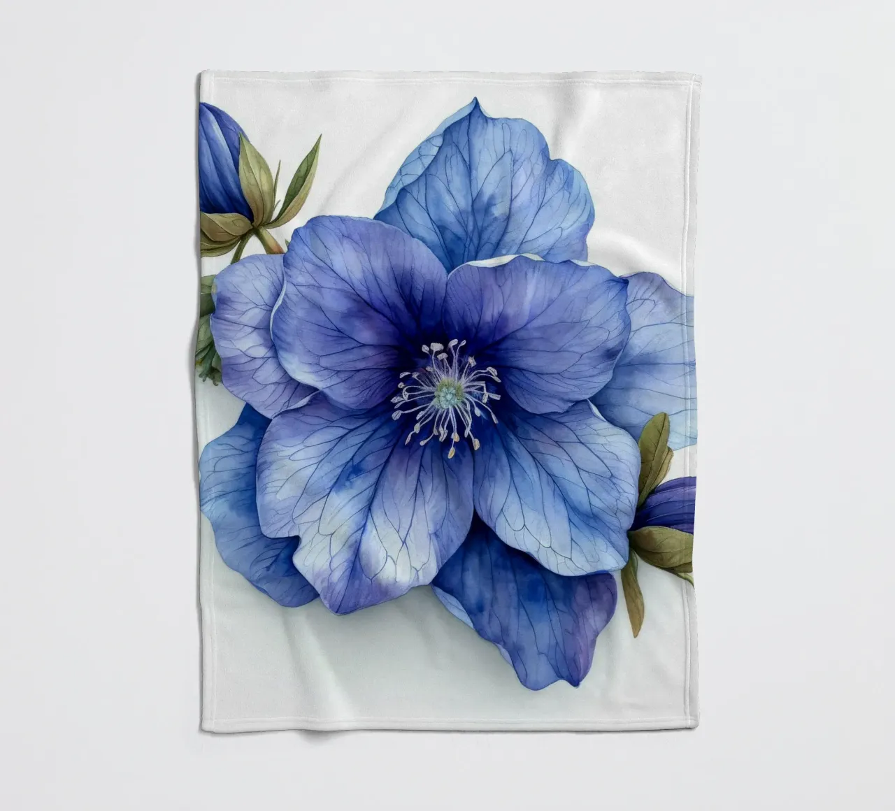 Bellflower 2 fleece blanket by Bold Blooms