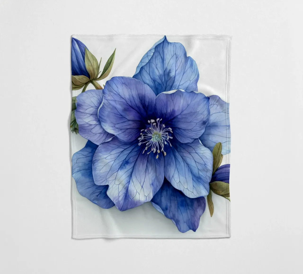 Bellflower 2 fleece blanket by Bold Blooms