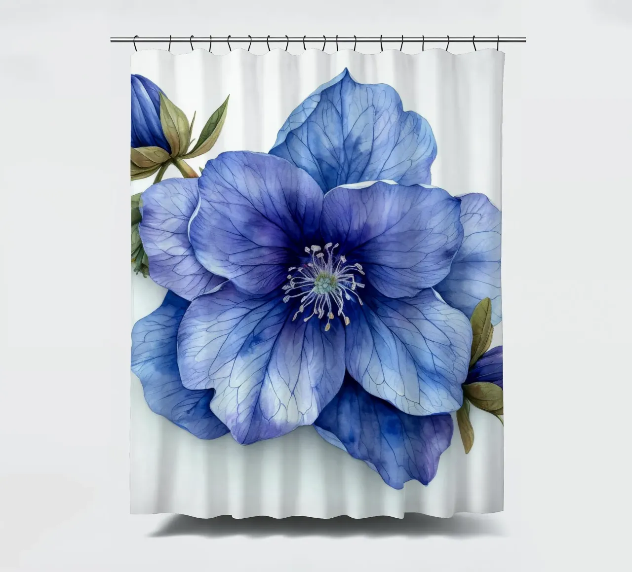 Bellflower 2 shower curtain by Bold Blooms