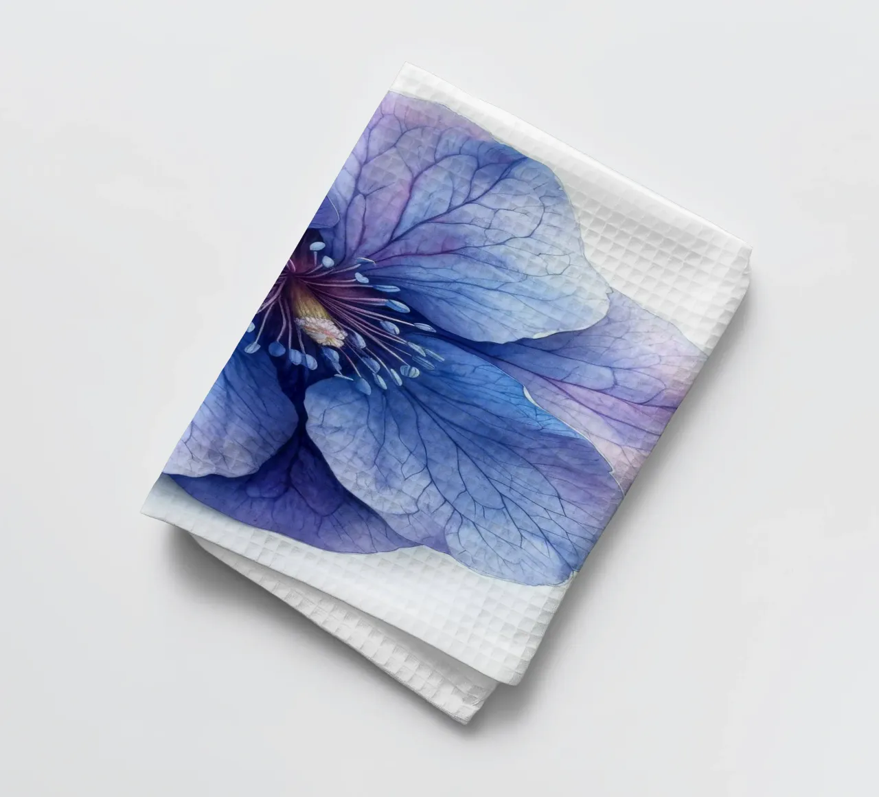 Bellflower 3 tea towel by Bold Blooms