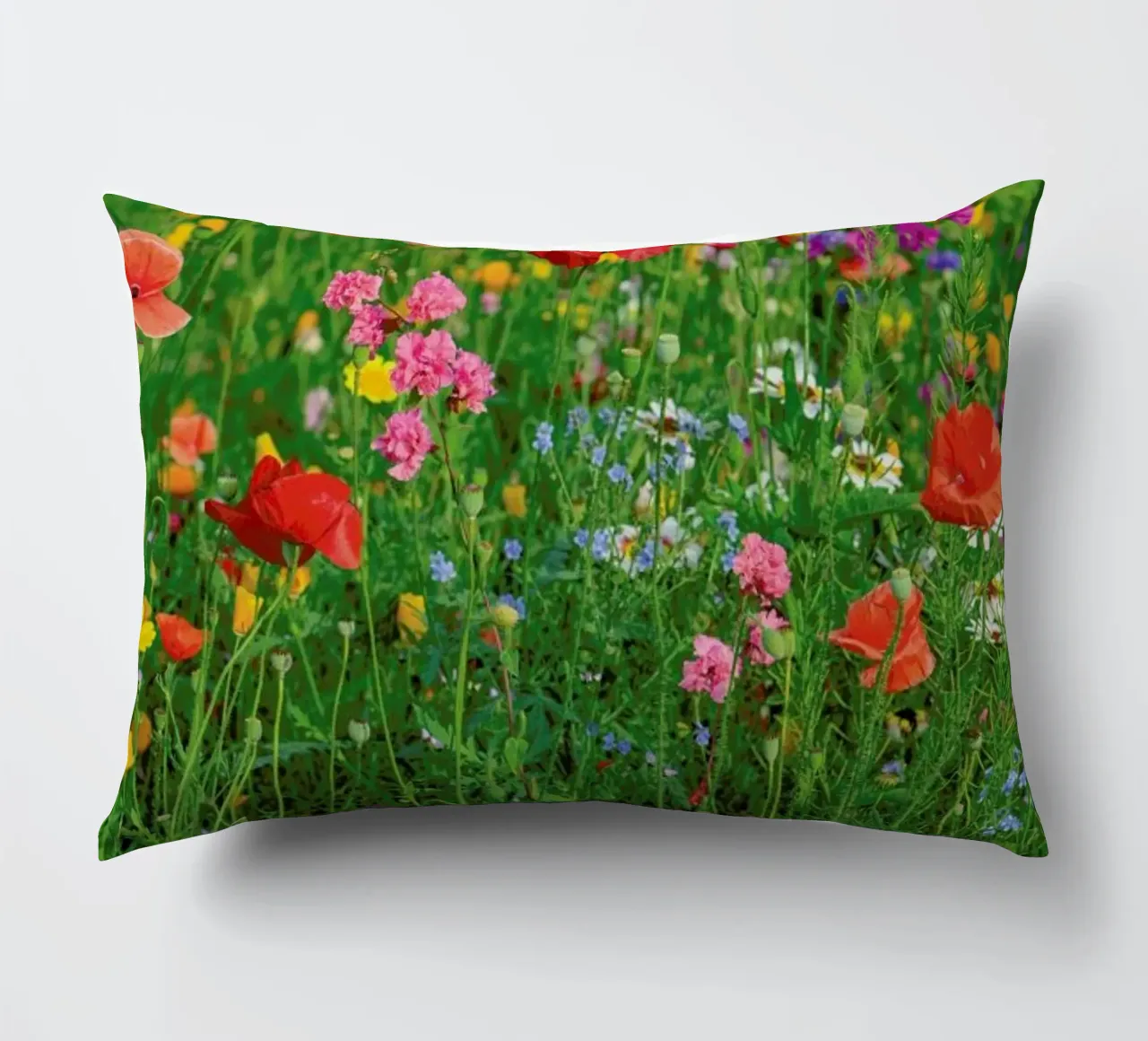 Wild Flowers Field 2 decorative cushion by Curious Collections by Marielle Leenders