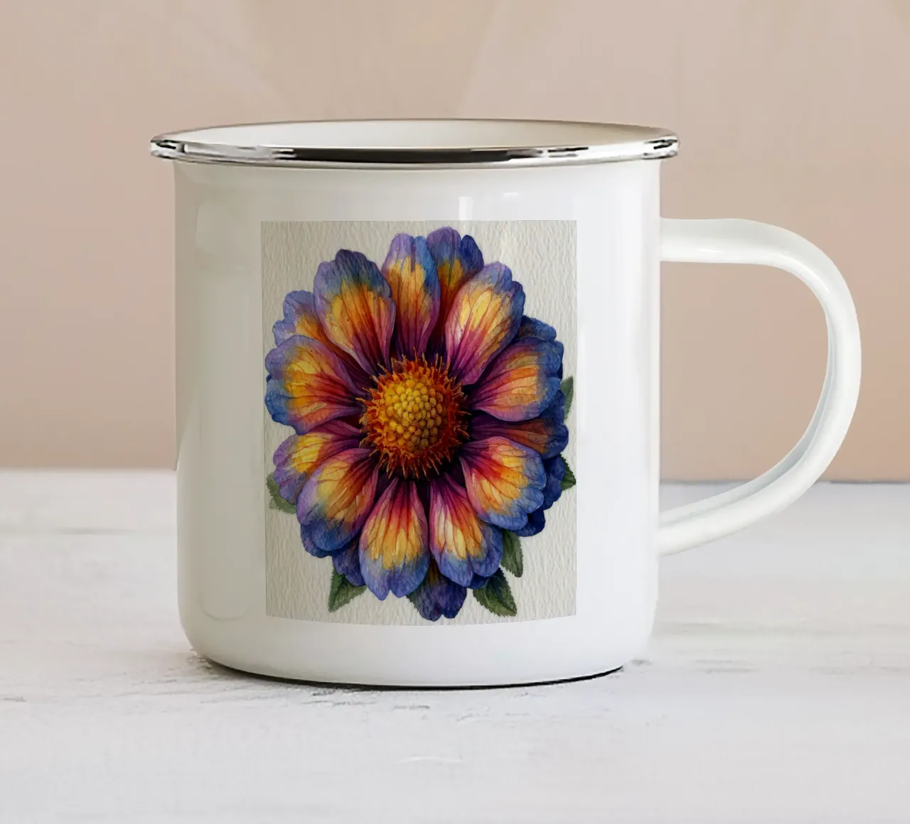 Fiore di coperta 2 tazza in smalto da Bold Blooms