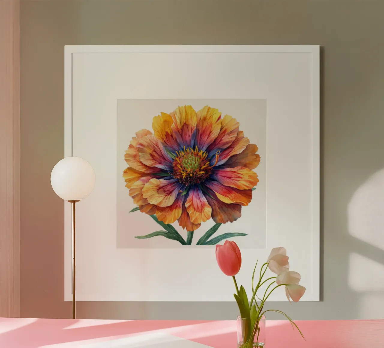 Fiore di coperta 4 poster con telaio in alluminio da Bold Blooms