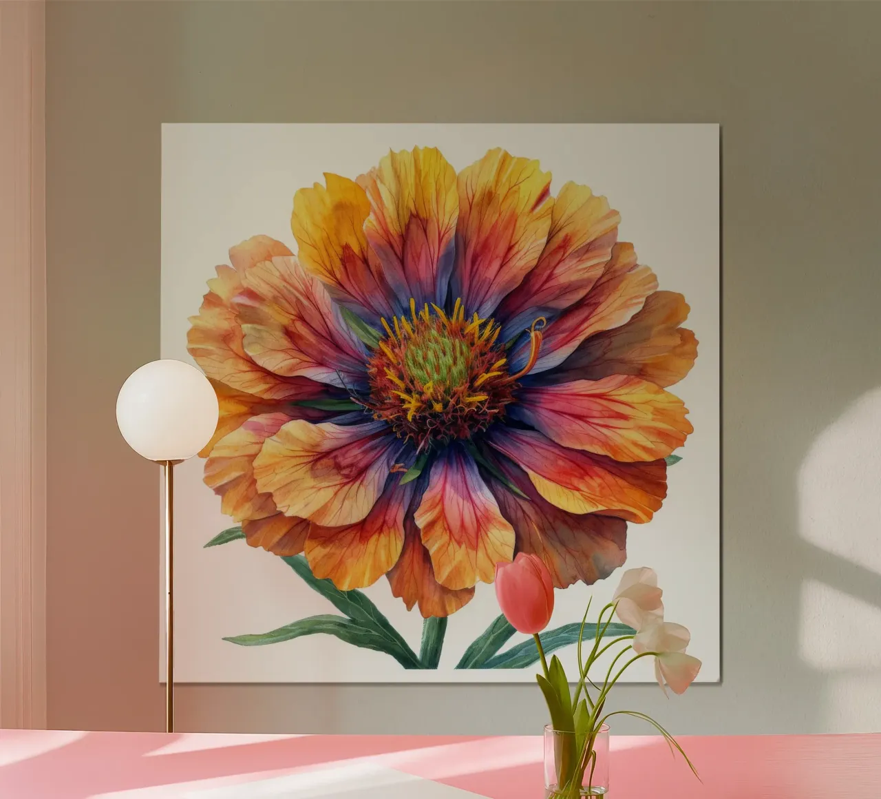 Fiore di coperta 4 poster con telaio in alluminio da Bold Blooms