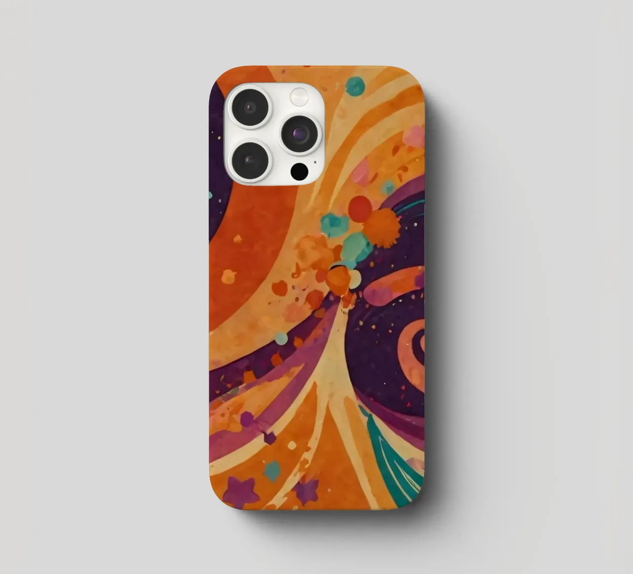 Colorful abstract patterns swirl across a vibrant background iphone case by DesignDoodle