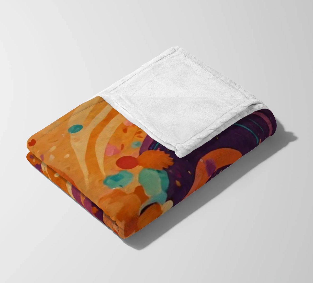 Bunte abstrakte Muster wirbeln über einen lebendigen Hintergrund Fleecedecke von DesignDoodle